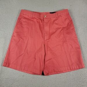 Greg Norman Shorts Mens Size 36 Red Golf Casual Flat Front Chino *